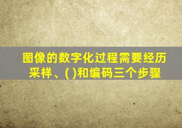 图像的数字化过程需要经历采样、( )和编码三个步骤